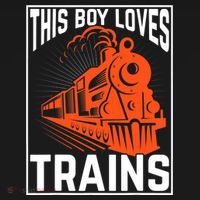 This  loves trains locomotives and wagon! boys train Kids T-Shirt thumb 4