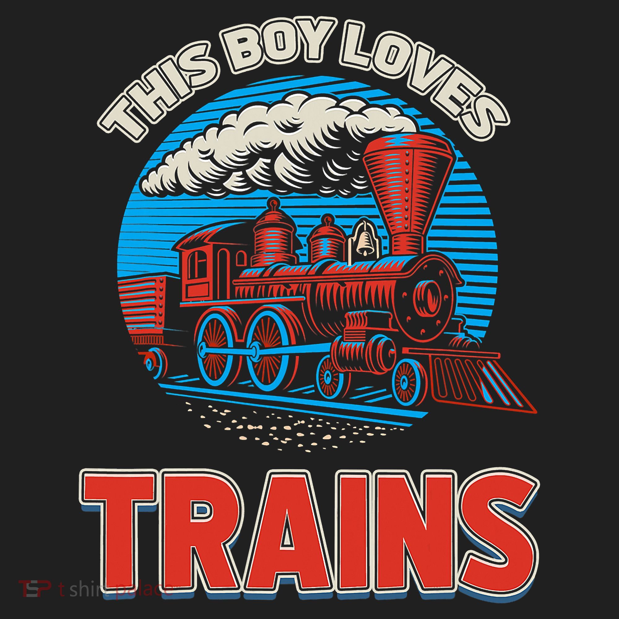 This  loves trains locomotives and wagon! boys train Beanie