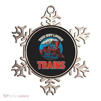 This  loves trains locomotives and wagon! boys train Ornament