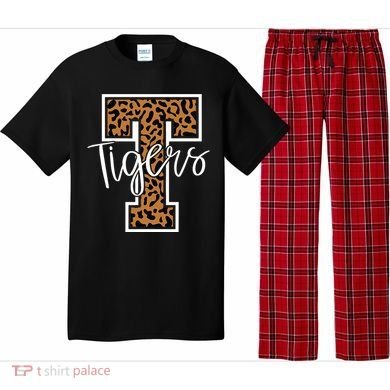 T Letter Tigers Pajama Set
