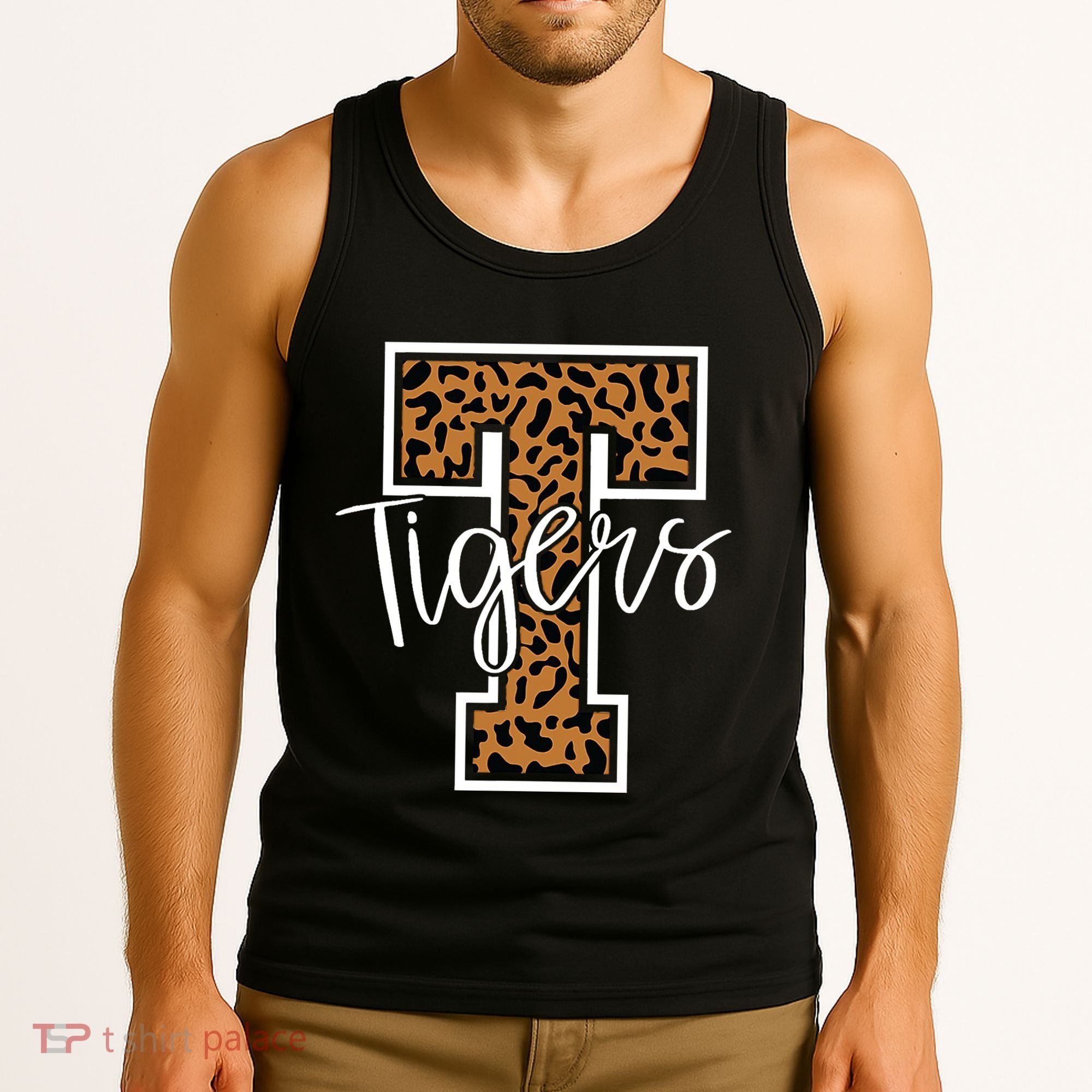T Letter Tigers Tank Top