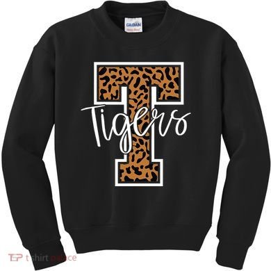 T Letter Tigers Kids Sweatshirt