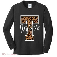 T Letter Tigers Kids Long Sleeve Shirt thumb 0