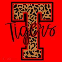 T Letter Tigers Santa Hat thumb 1