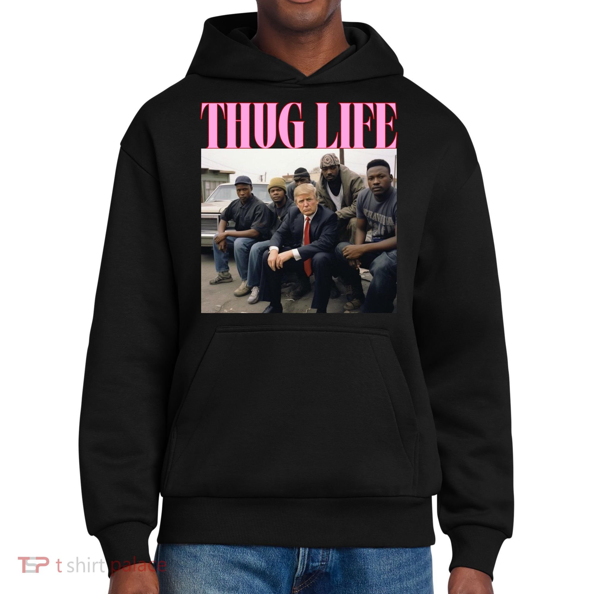 Thug Life Trump’S Kangaroo Conviction District V.I.T. Heavyweight Hoodie