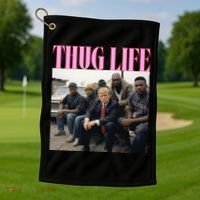 Thug Life Trump’S Kangaroo Conviction Golf Towel thumb 1