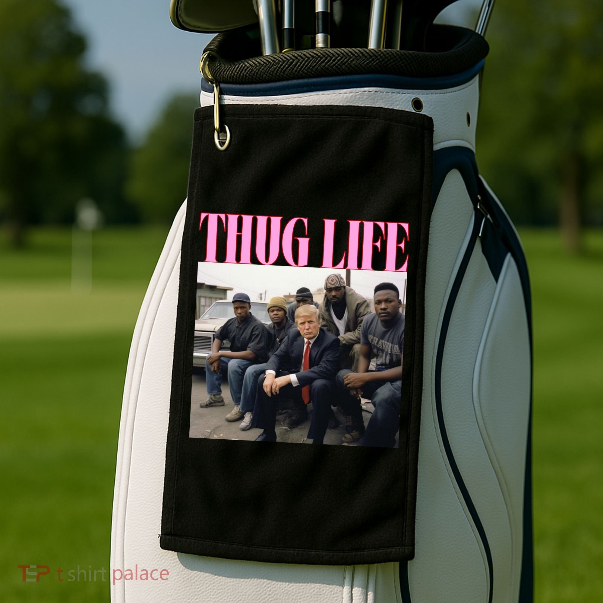 Thug Life Trump’S Kangaroo Conviction Golf Towel