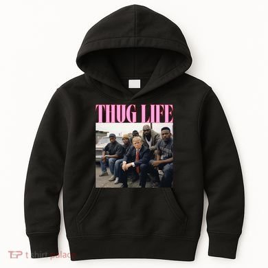 Thug Life Trump’S Kangaroo Conviction Kids Hoodie