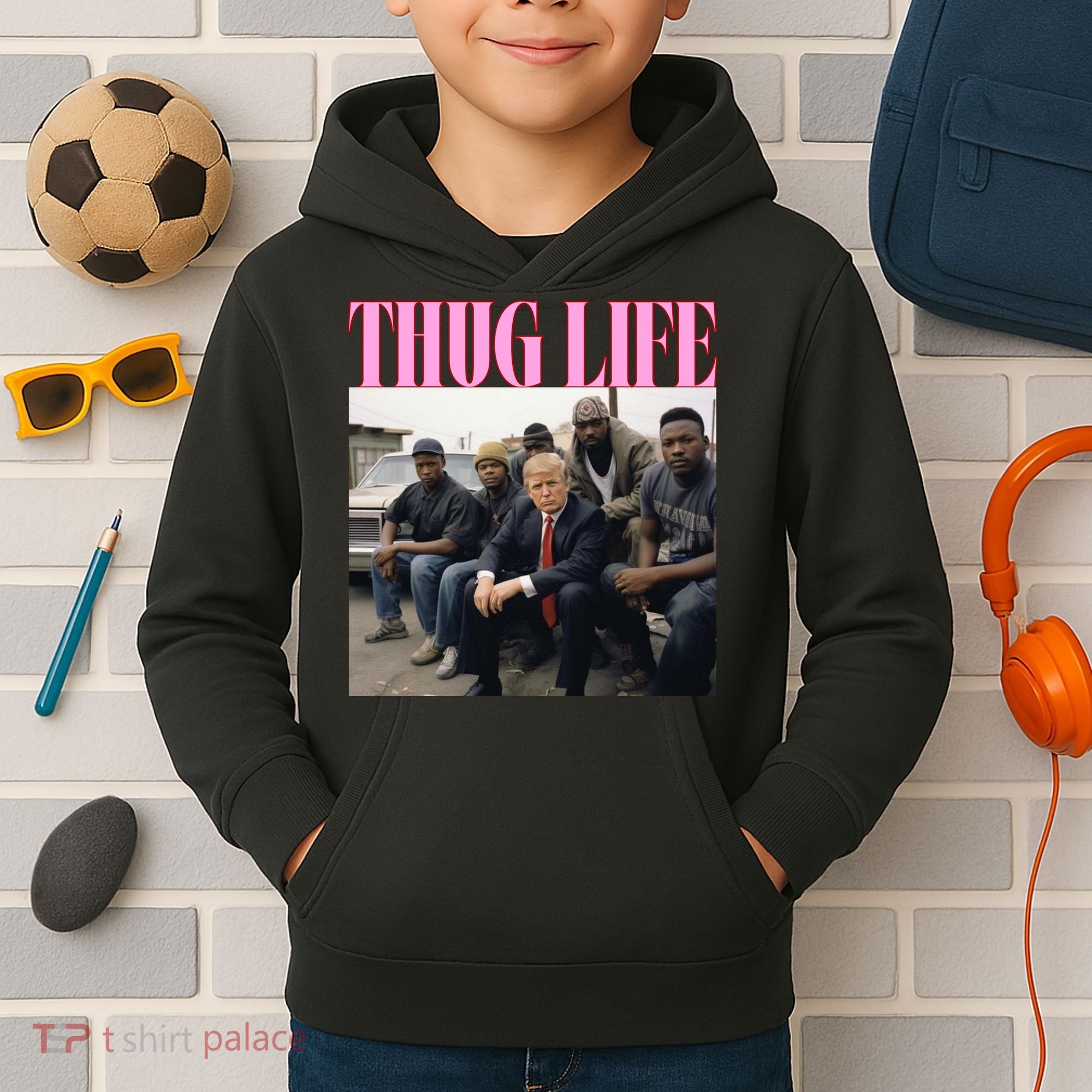 Thug Life Trump’S Kangaroo Conviction Kids Hoodie
