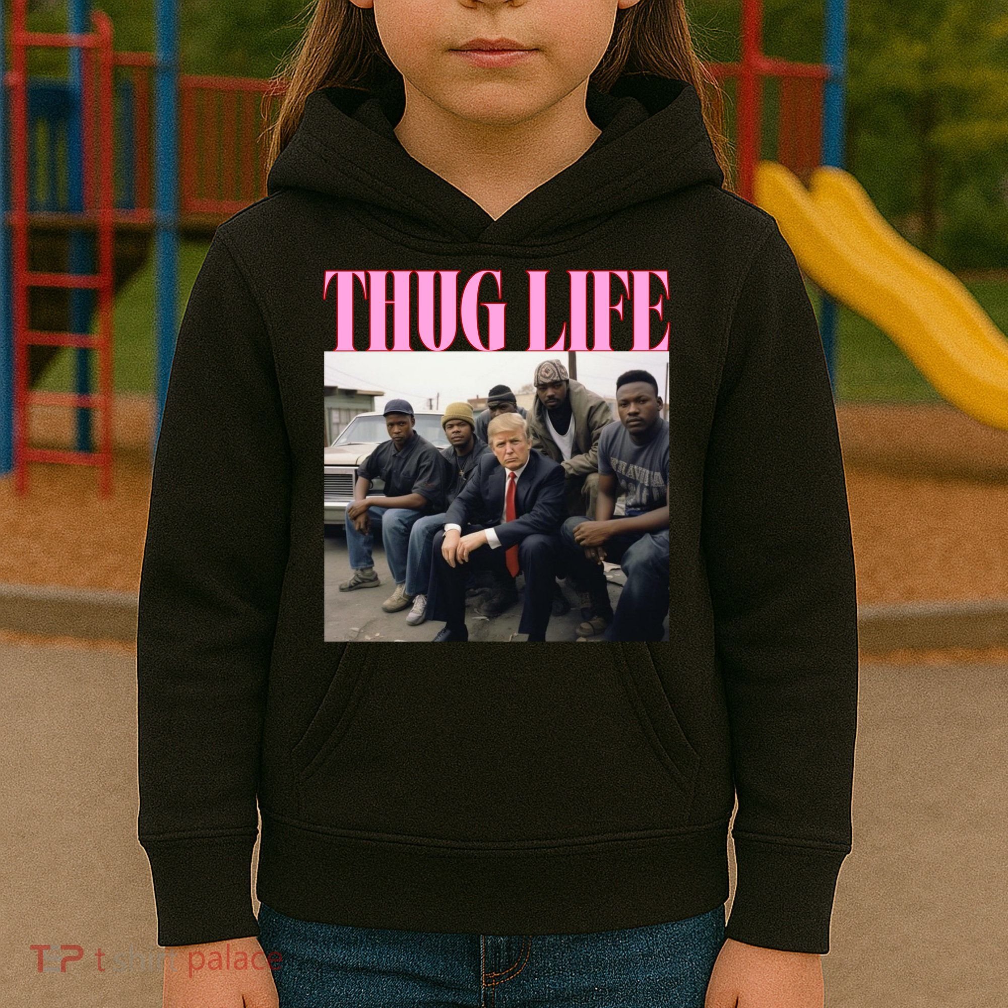 Thug Life Trump’S Kangaroo Conviction Kids Hoodie