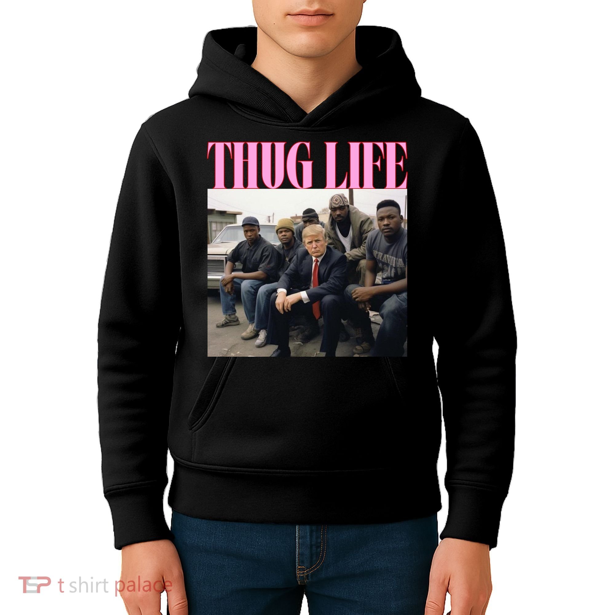 Thug Life Trump’S Kangaroo Conviction Kids Hoodie