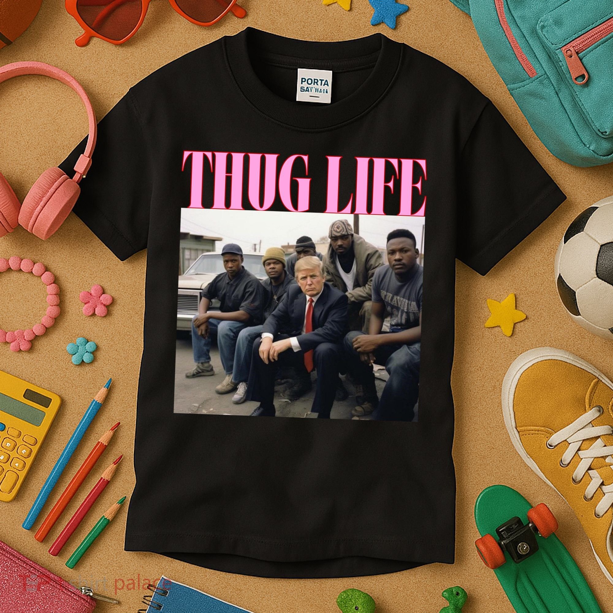 Thug Life Trump’S Kangaroo Conviction Kids T-Shirt