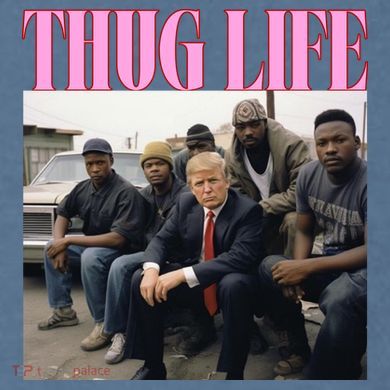 Thug Life Trump’S Kangaroo Conviction Garment-Dyed Sweatshirt