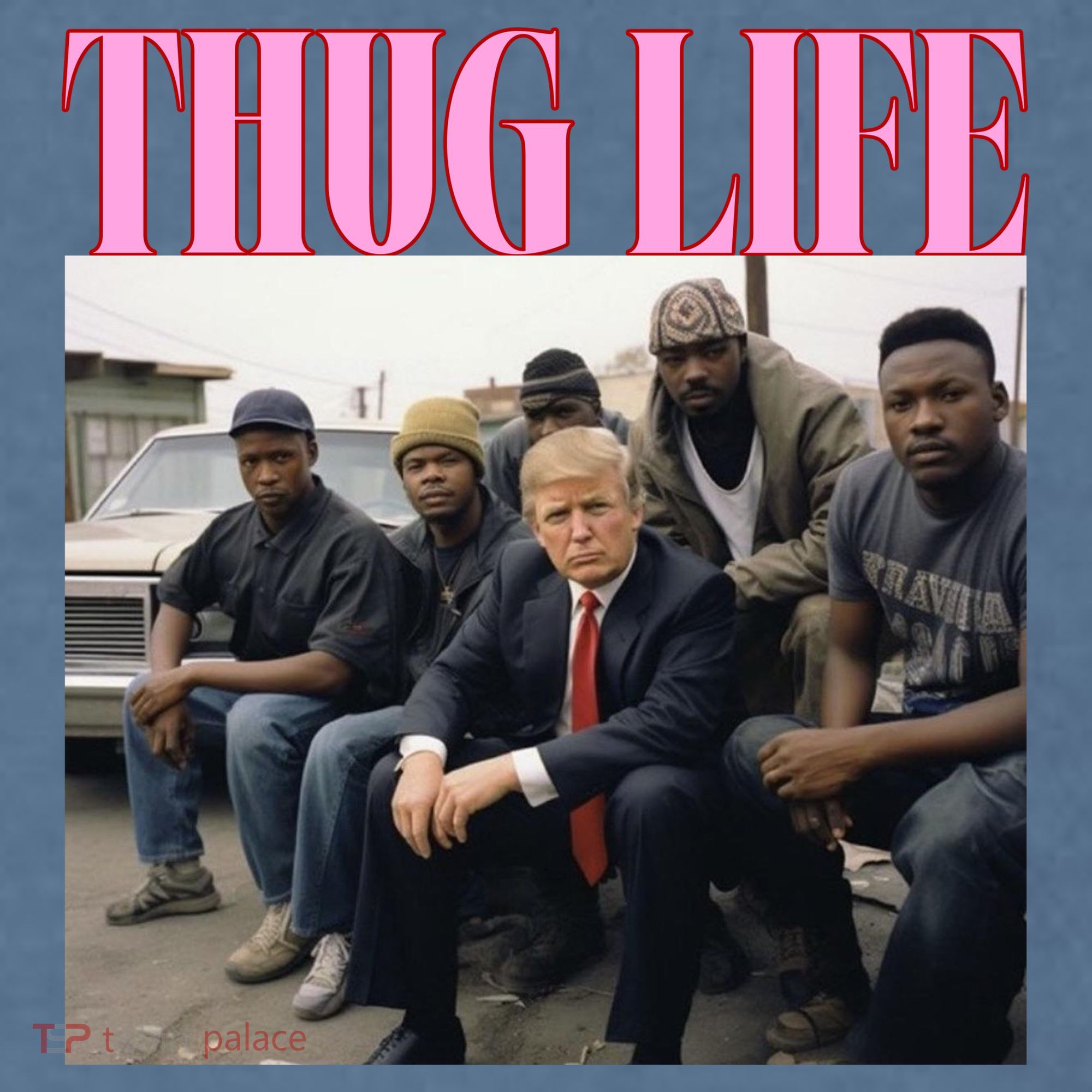Thug Life Trump’S Kangaroo Conviction Garment-Dyed Sweatshirt