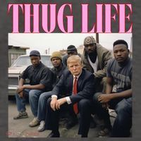 Thug Life Trump’S Kangaroo Conviction Vector Backpack thumb 2