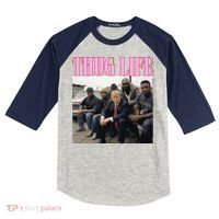 Thug Life Trump’S Kangaroo Conviction Kids Colorblock Raglan Jersey thumb 0
