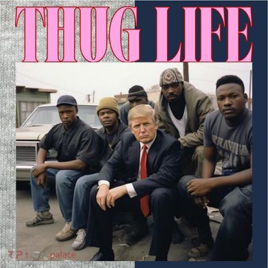 Thug Life Trump’S Kangaroo Conviction Kids Colorblock Raglan Jersey