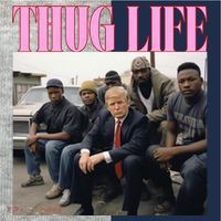 Thug Life Trump’S Kangaroo Conviction Kids Colorblock Raglan Jersey thumb 2