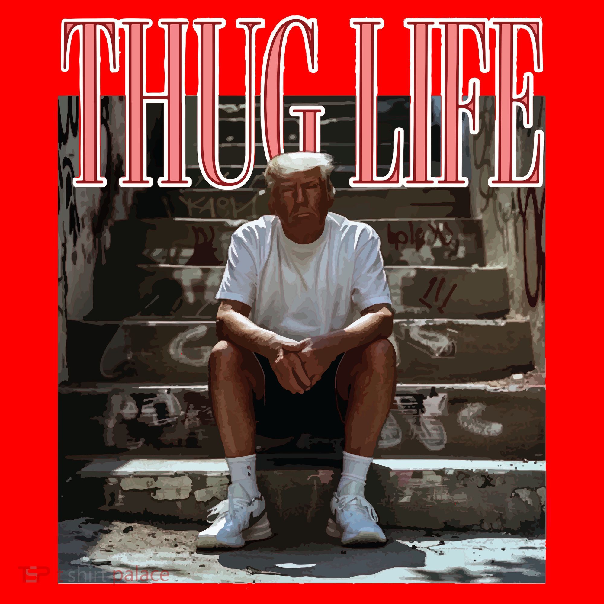 Thug Life Trump  Funny Trump Republican Santa Hat