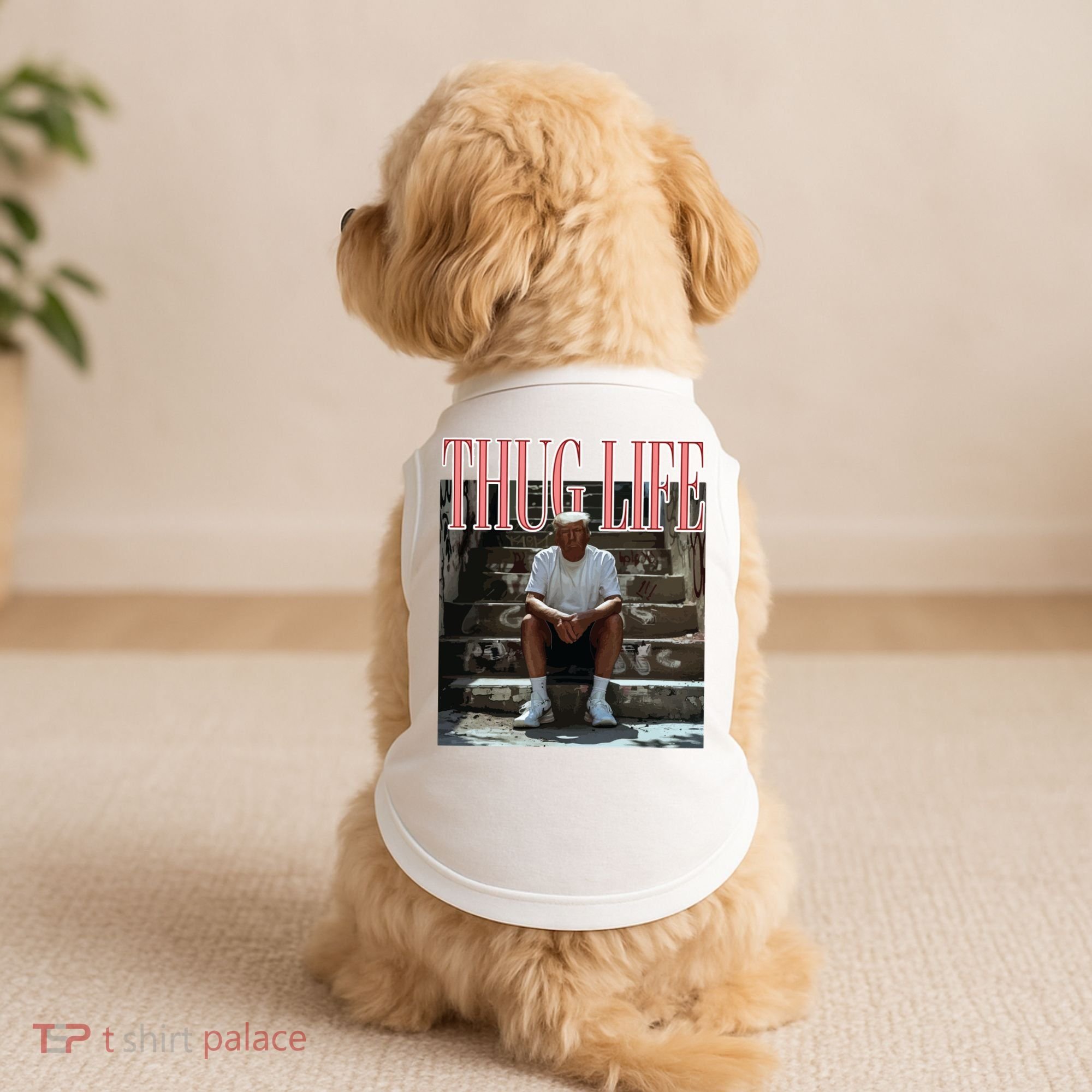Thug Life Trump  Funny Trump Republican Doggie Tank