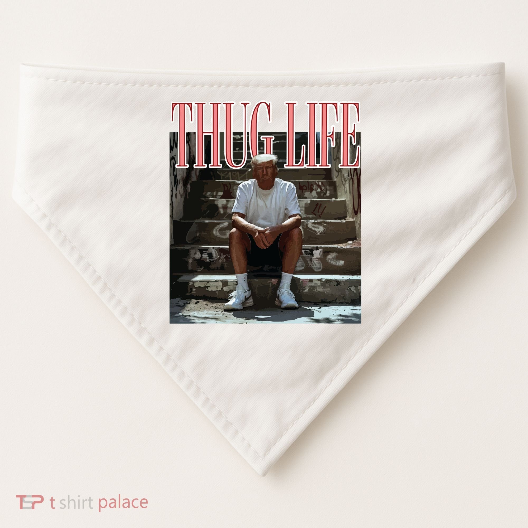 Thug Life Trump  Funny Trump Republican USA-Made Doggie Bandana