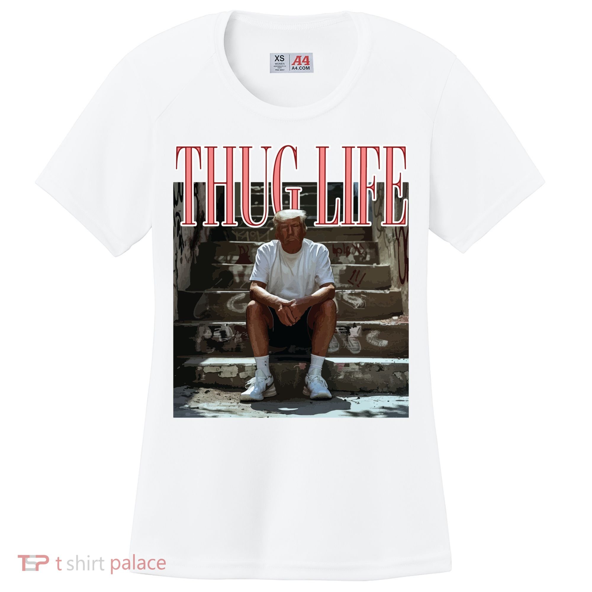 Thug Life Trump  Funny Trump Republican Women's Cooling Performance Crew T-Shirt