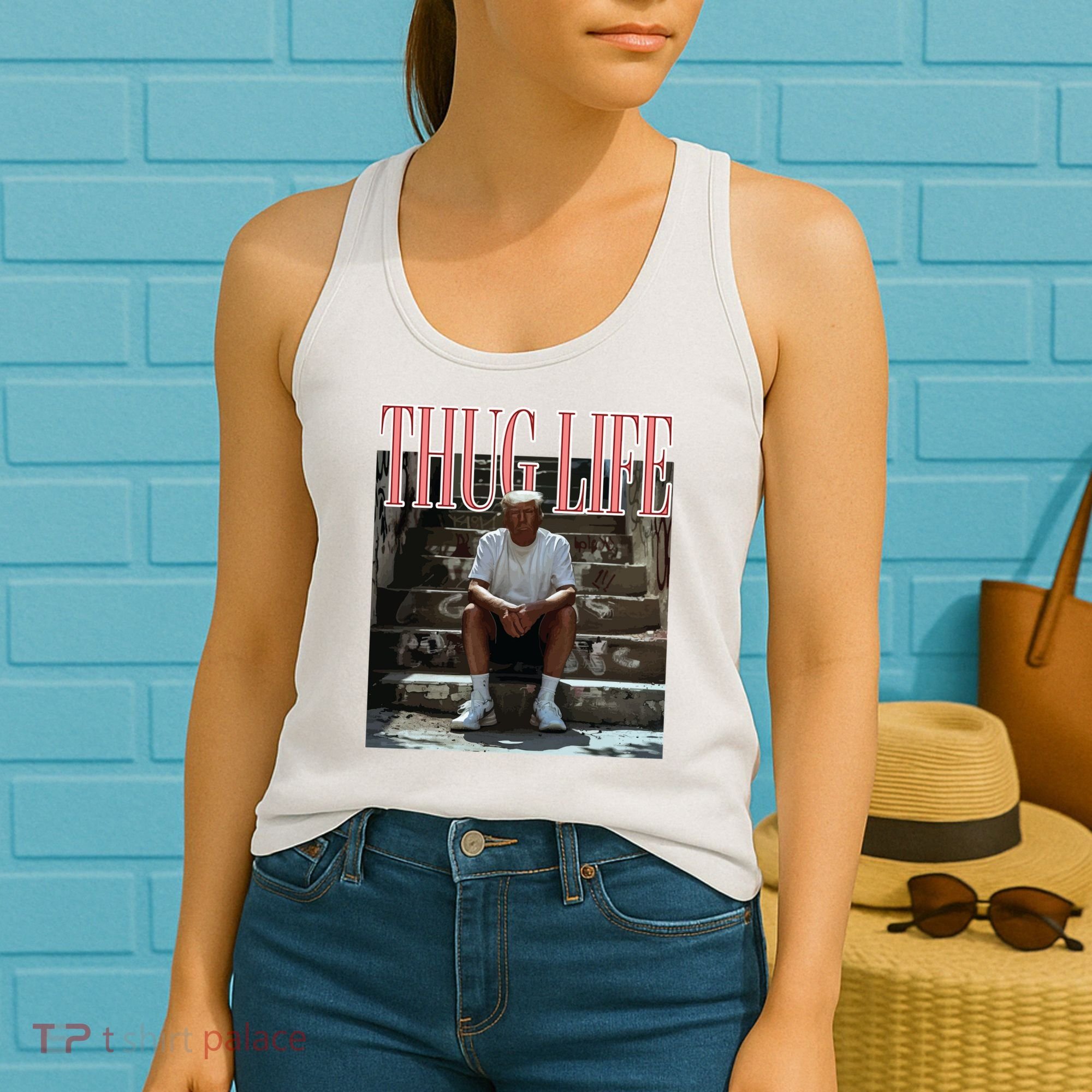 Thug Life Trump  Funny Trump Republican Women's Tank Top