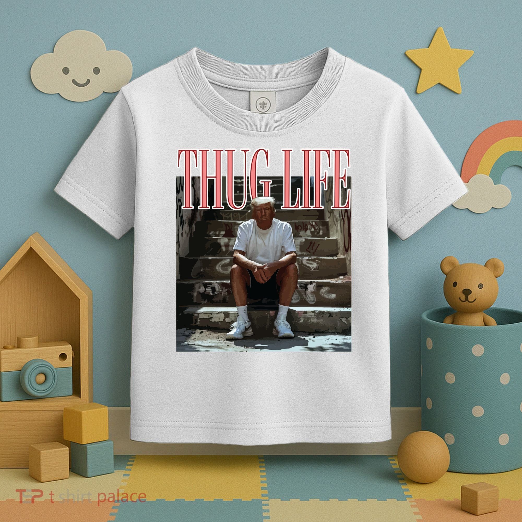 Thug Life Trump  Funny Trump Republican Toddler T-Shirt