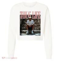 Thug Life Trump  Funny Trump Republican Cropped Pullover Crew thumb 0