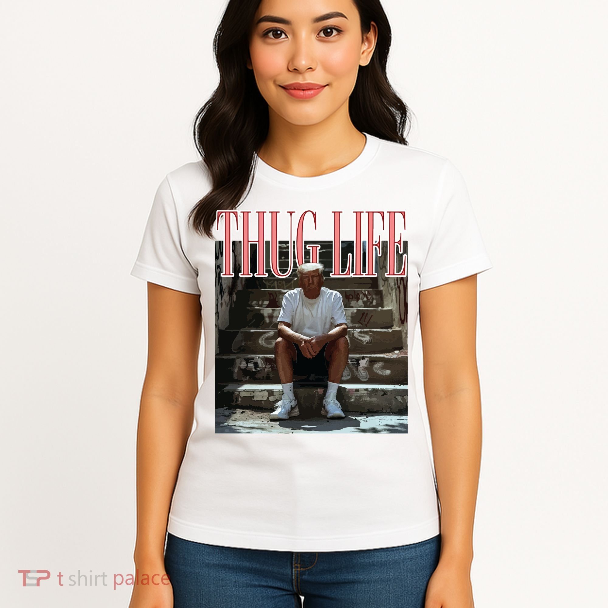 Thug Life Trump  Funny Trump Republican Women's T-Shirt