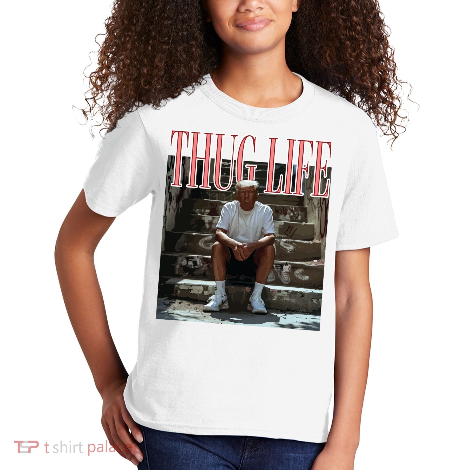 Thug Life Trump  Funny Trump Republican Kids T-Shirt