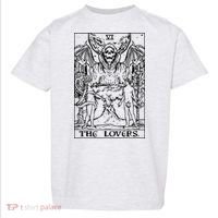 The Lovers Tarot Card Halloween Grim Reaper Gothic Horror Toddler T-Shirt thumb 0