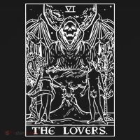 The Lovers Tarot Card Halloween Grim Reaper Gothic Horror Doggie Tank thumb 4