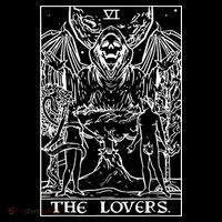 The Lovers Tarot Card Halloween Grim Reaper Gothic Horror Hoodie thumb 7