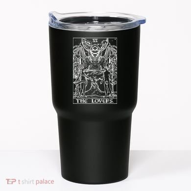The Lovers Tarot Card Halloween Grim Reaper Gothic Horror Tumbler