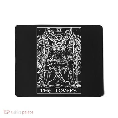 The Lovers Tarot Card Halloween Grim Reaper Gothic Horror Mousepad