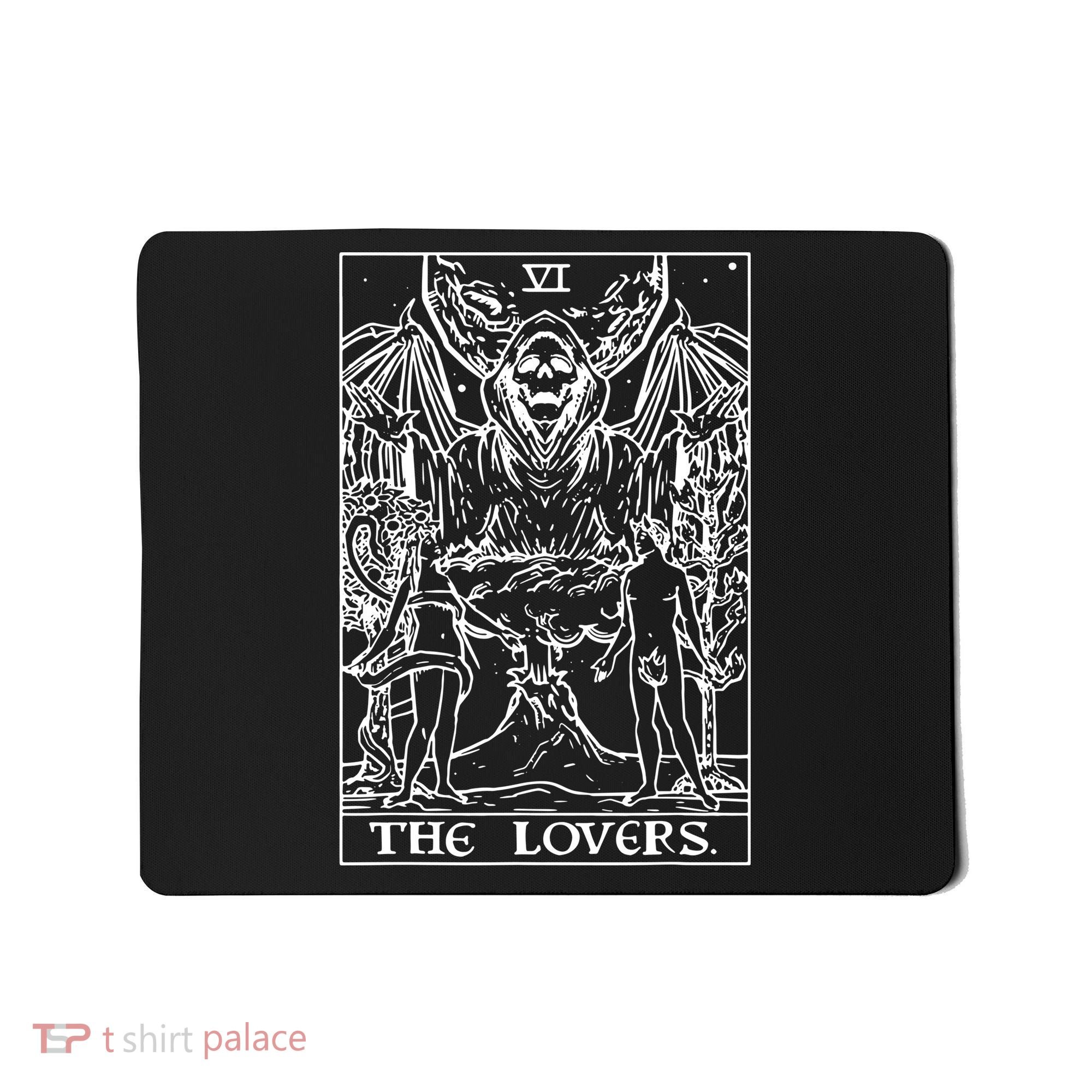 The Lovers Tarot Card Halloween Grim Reaper Gothic Horror Mousepad