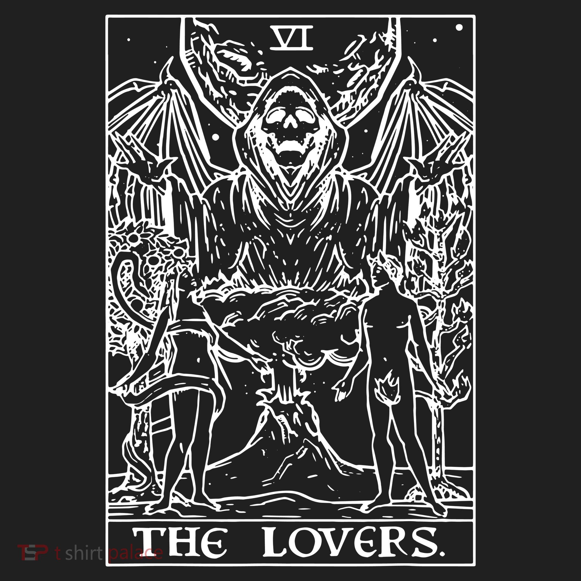 The Lovers Tarot Card Halloween Grim Reaper Gothic Horror Hat