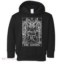 The Lovers Tarot Card Halloween Grim Reaper Gothic Horror Toddler Hoodie thumb 0