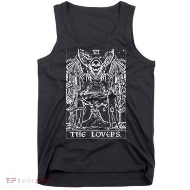 The Lovers Tarot Card Halloween Grim Reaper Gothic Horror Tank Top