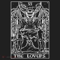 The Lovers Tarot Card Halloween Grim Reaper Gothic Horror Golf Towel thumb 3