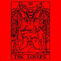 The Lovers Tarot Card Halloween Grim Reaper Gothic Horror Santa Hat thumb 1