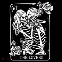 The Lovers Tarot Card Occult Goth Kissing Lesbian Skeleton Coffee Mug thumb 5