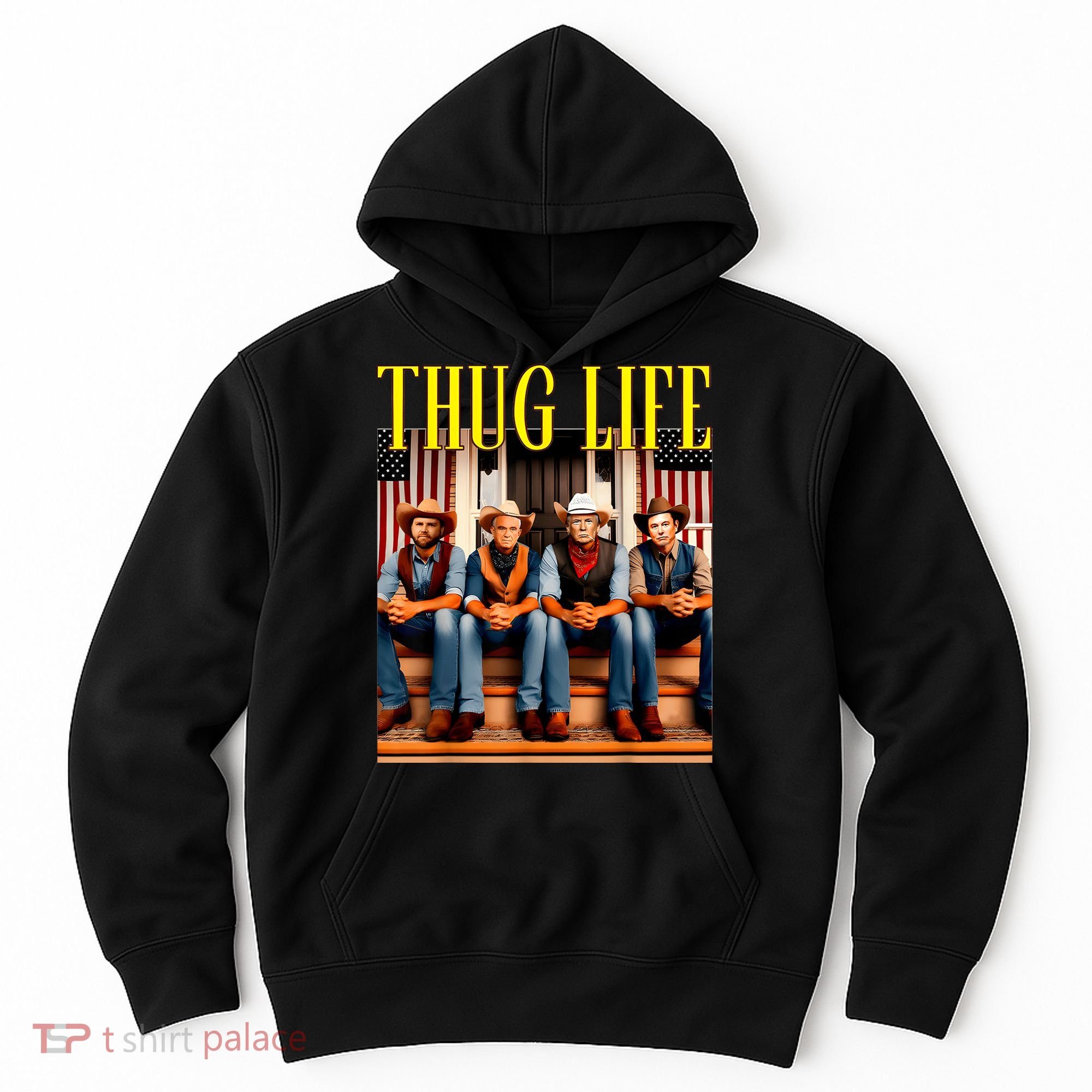 Thug Life Trump Vance Kennedy Elon Trump Squad Thug Life Hoodie