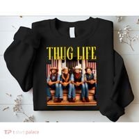 Thug Life Trump Vance Kennedy Elon Trump Squad Thug Life Sweatshirt thumb 2