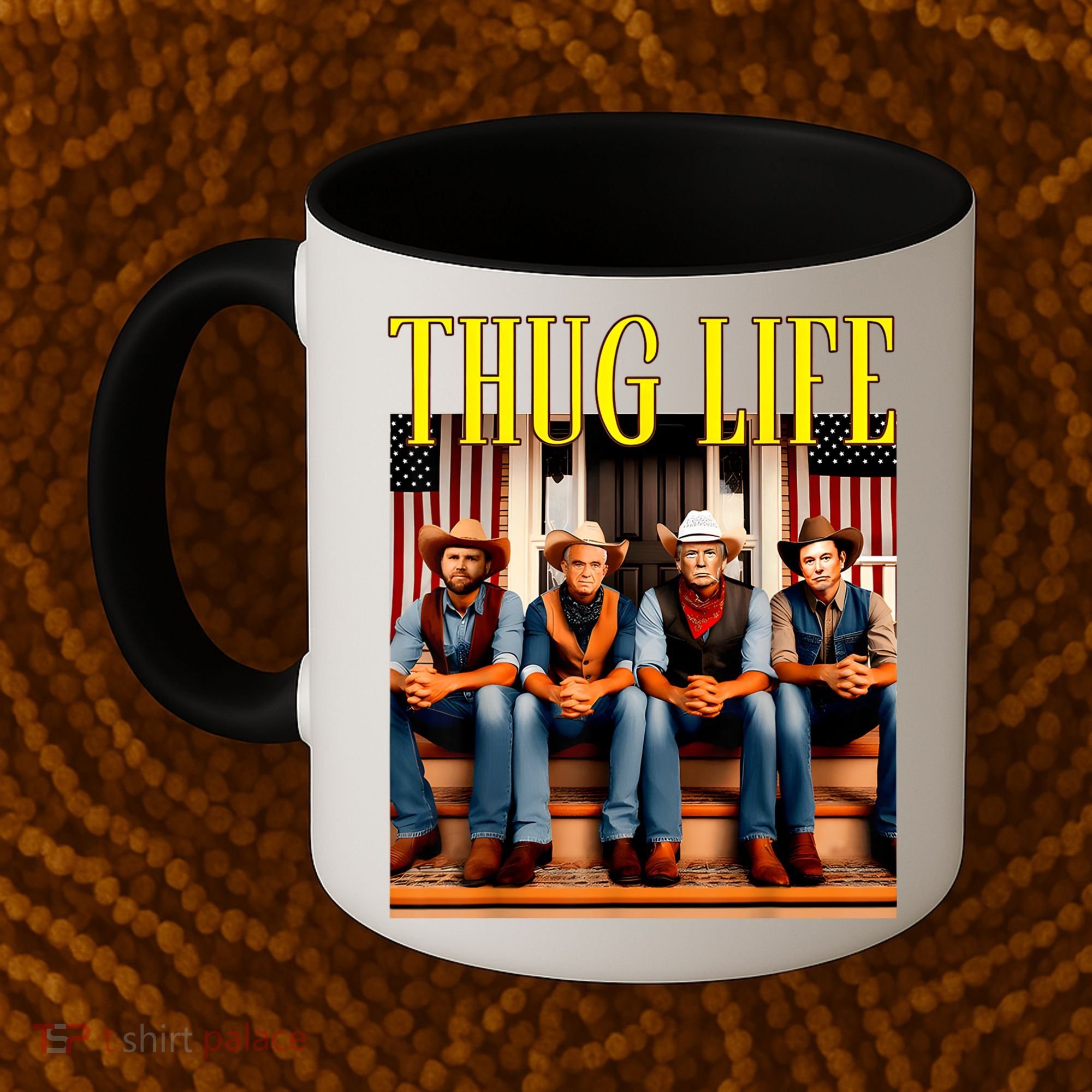 Thug Life Trump Vance Kennedy Elon Trump Squad Thug Life Coffee Mug