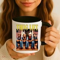 Thug Life Trump Vance Kennedy Elon Trump Squad Thug Life Coffee Mug thumb 3