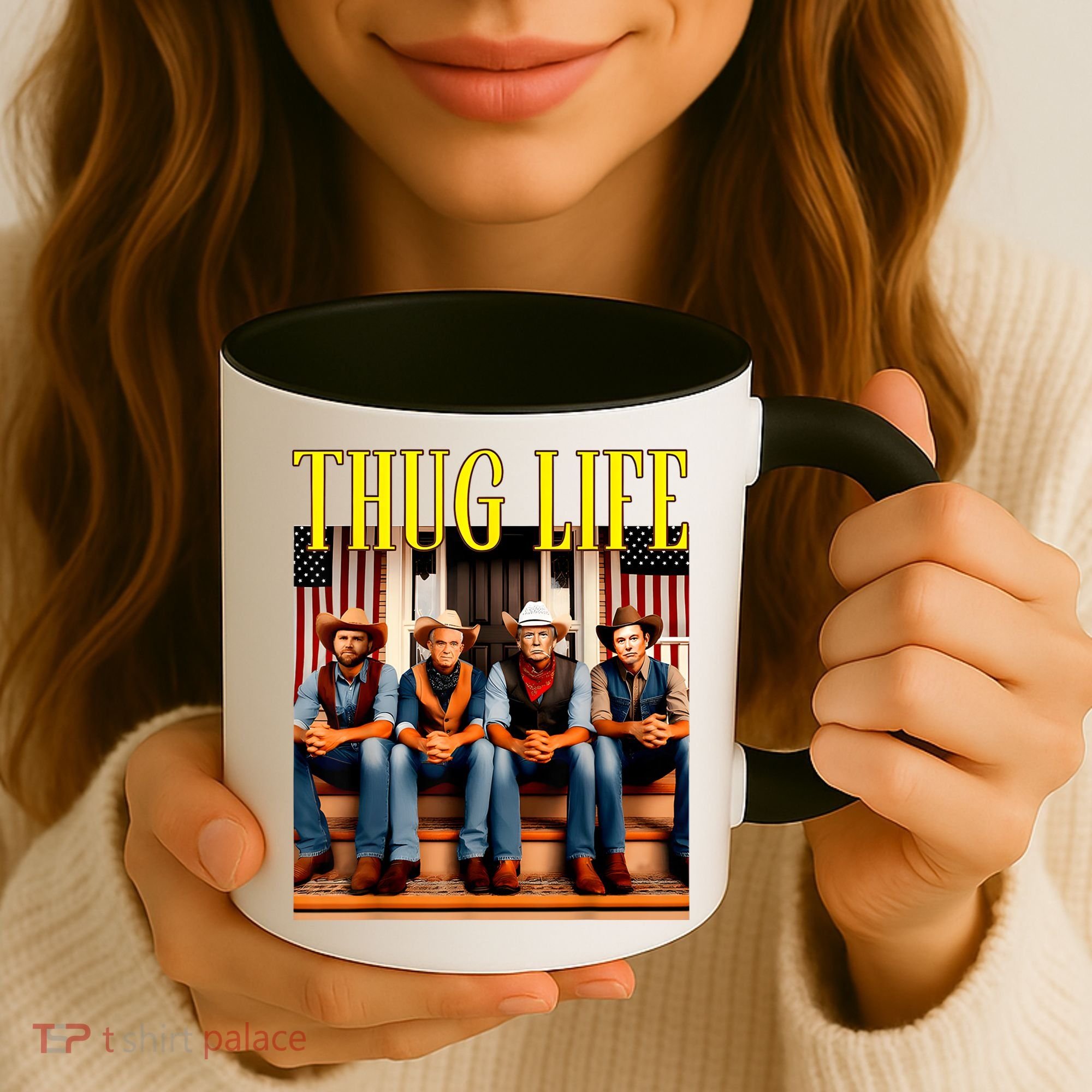 Thug Life Trump Vance Kennedy Elon Trump Squad Thug Life Coffee Mug