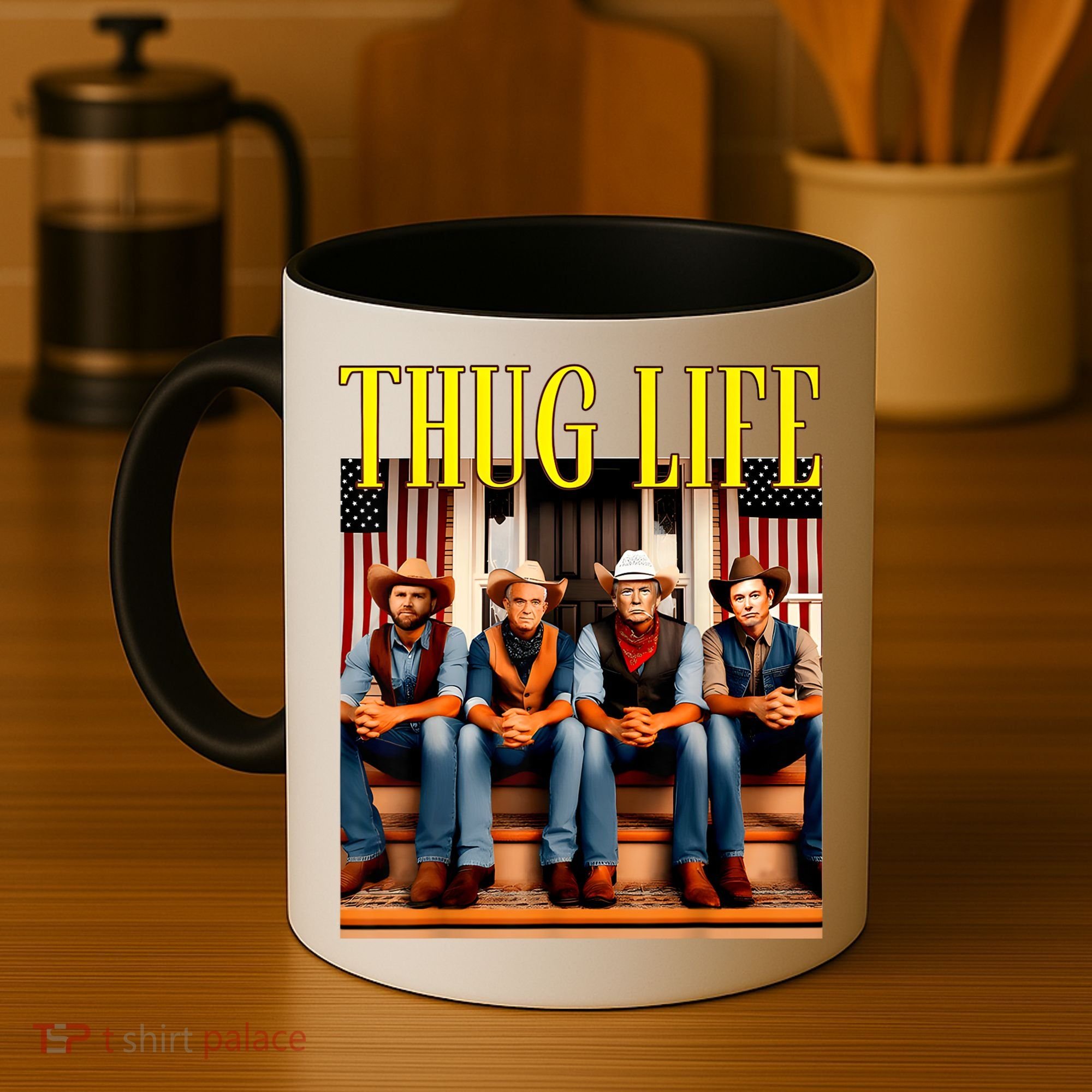 Thug Life Trump Vance Kennedy Elon Trump Squad Thug Life Coffee Mug