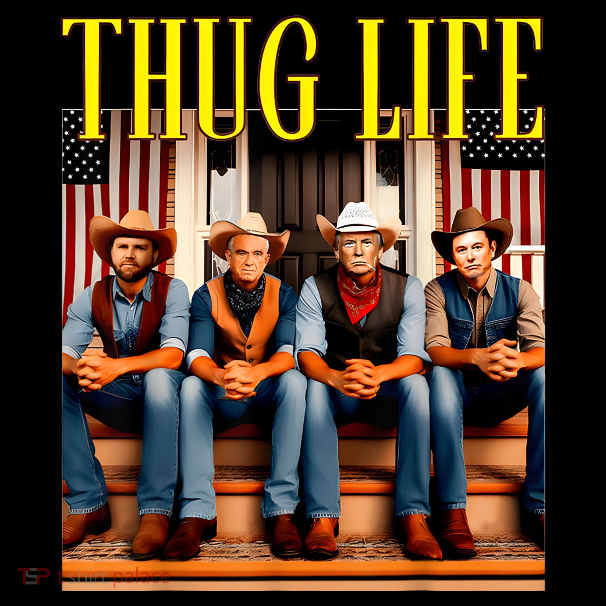 Thug Life Trump Vance Kennedy Elon Trump Squad Thug Life Coffee Mug